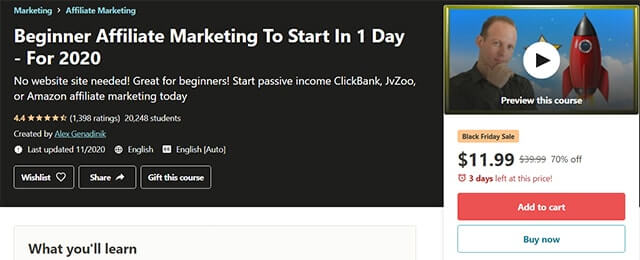 Beginner Affiliate Marketing To Start In 1 Day - For 2020