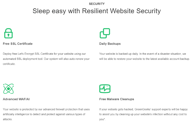 GreenGeeks Security Features